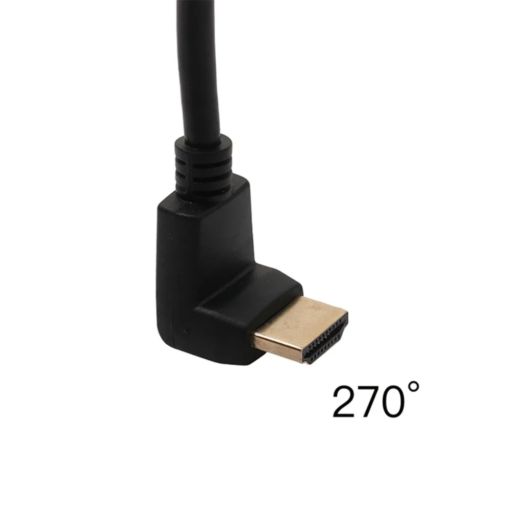 REXLIS Кабель HDMI 270/90 градусов угол HDMI к кабелю HDMI 5 m 1,5 м 2 м 3 м HDMI 2,0 кабель 4 K 3D для ТВ PS3 проектор компьютерный кабель