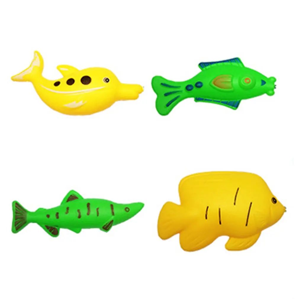 15/27Pcs Set Plastic Magnetic Fishing Toys Baby Bath Toy Fishing Game Kids 1 Poles 1 Nets 13 Magnet Fish Indoor Outdoor Fun Baby