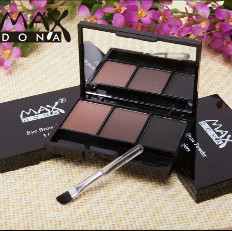 

3 Color matte Eyebrow Powder Palette Cosmetic Brand Eye Brow Professional Waterproof Makeup Eye Shadow With eyes Beauty tool
