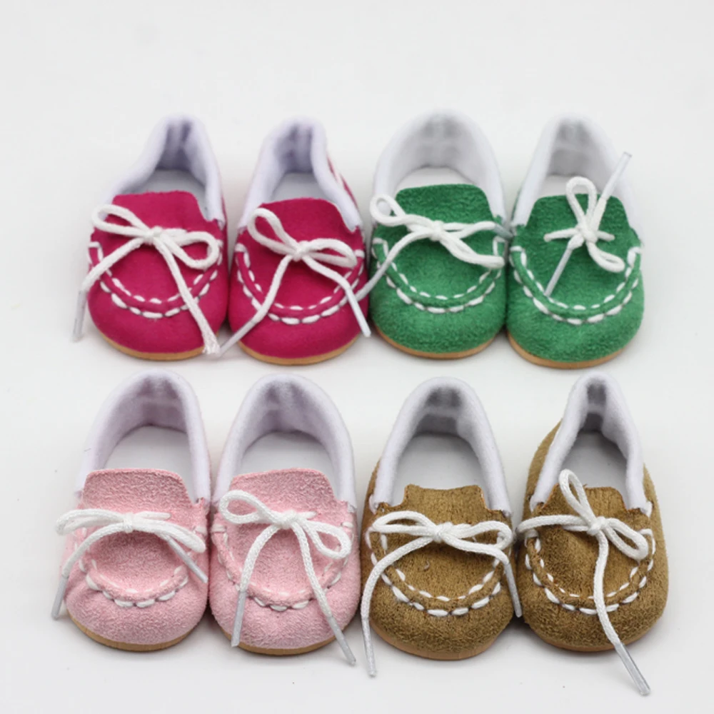 1 Pair Dolls Boots For 43cm Baby Dolls As For 18 Inch Girl Dolls Mini Shoes Slippers toy