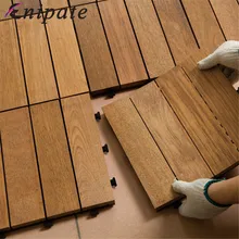Enipate, 1 шт., плитка для пола из твердого тикового дерева, подходит для внутреннего и наружного применения