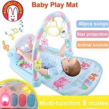 Baby Activity Gym Children's Play Mat 0-12 Months Developing Carpet Soft Rattles Musical Toys Activity Rug For Babies Games