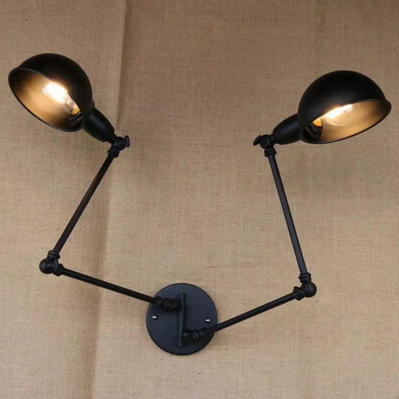 Compare Prices On Lamp Swing Arm- Online Shopping/Buy Low Price classical design luxury antique black retro double head swing arm sconce wall lamp for workroom cafe - Compare Prices On Lamp Swing Arm- Online Shopping/Buy Low Price