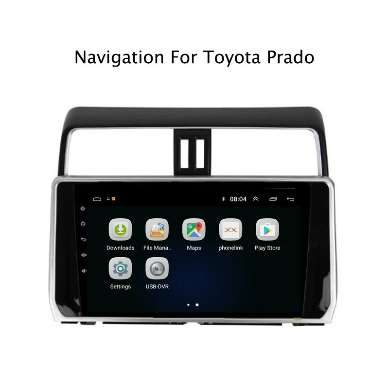 Excellent 10.1" 2.5D IPS Android 8.1 Car DVD GPS Player For Toyota Prado 2018 Car Radio Stereo Head Unit with Navigation 1