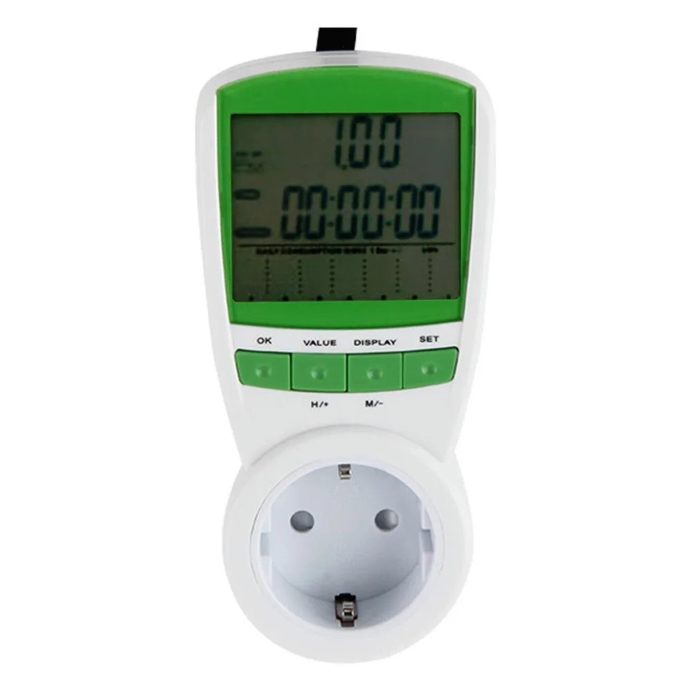 

1pc EU Plug Electric Energy Saving Power Meter Consumption Watt Volt Amp Frequency Monitor Analyzer 230V 50Hz Worldwide Store