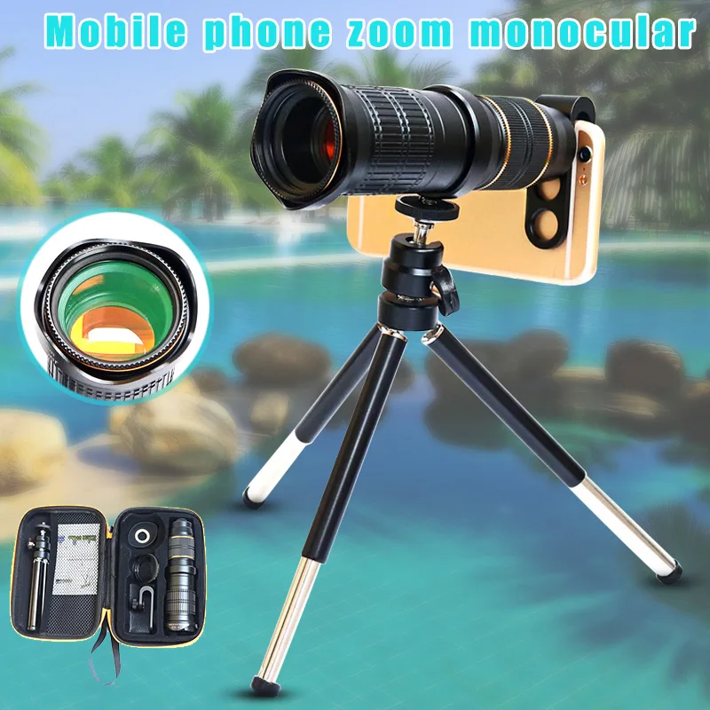 

1set Phone Photography Kit 18-30X Zoom Telephoto Lens with Tripod Clip UV Lens JLRL88