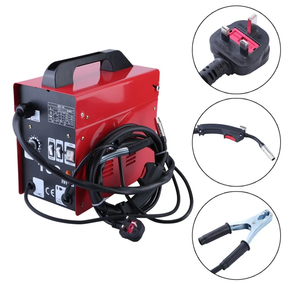 

MIG-100 High Performance Gas-Shielded Welding Machine Professional Stable Efficient Mig Weldering Equipment UK Plug