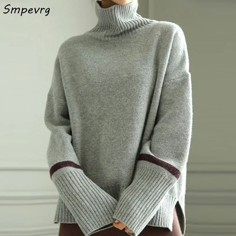 Ceny Smpevrg winter turtleneck gruba dzianina sweter damskie swetry i swetry z długim rękawem ciepłe damskie swetry damskie bluzki z dzianiny