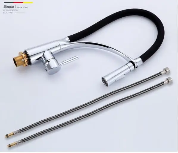 Copper rotary faucet kitchen sink pull faucet cold and hot water dishwasher faucet free shipping Copper rotary faucet kitchen sink pull faucet cold and hot water dishwasher faucet free shipping