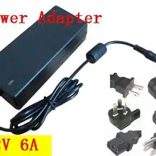 DC 12 V 6A импульсный источник питания, 72 W светодиодный адаптер питания DC 5,5*2,1(5,5*2,5), 1 год гарантии качества,+ кабель переменного тока 50 шт./партия