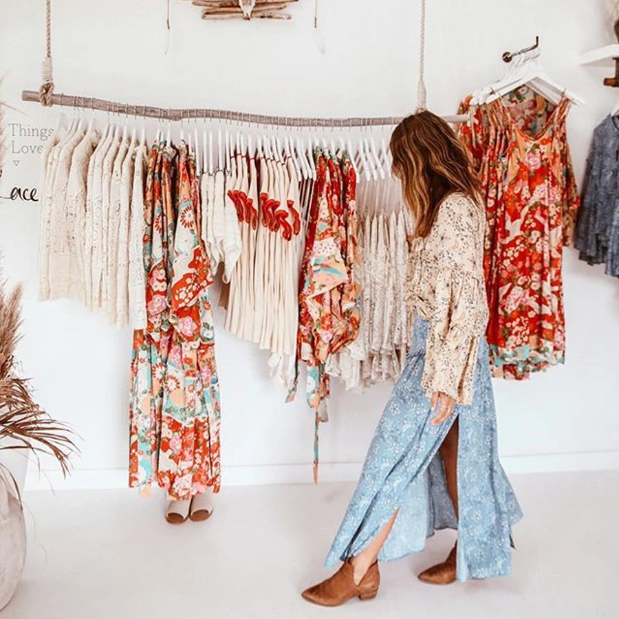 TEELYNN yellow Boho blouse Floral print blouses flare o-neck long Sleeve Bohemia loose Hippie 2018 Vinatge autumn women blouses