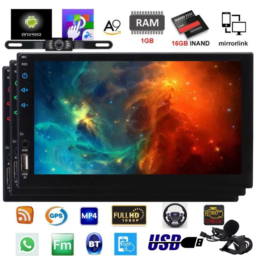 

Android 7 inch Stereo system In Dash Head Unit GPS Navigation Auto radio Bluetooth No-DVD Car Player support Wifi/4G/OBD/Phone
