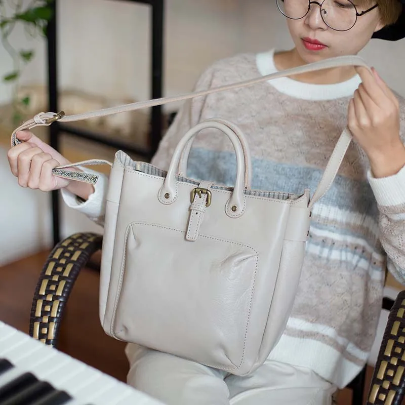 New original leather handbag retro top layer leather portable Japanese crossbody shoulder bag