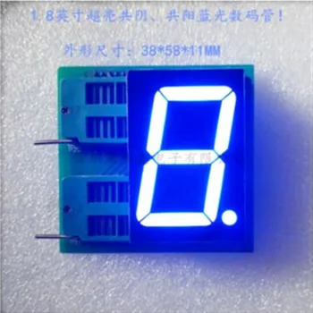 

100pcs X 1.8inch 1digit BLUE 8 segment led display 18102AB/18102BB