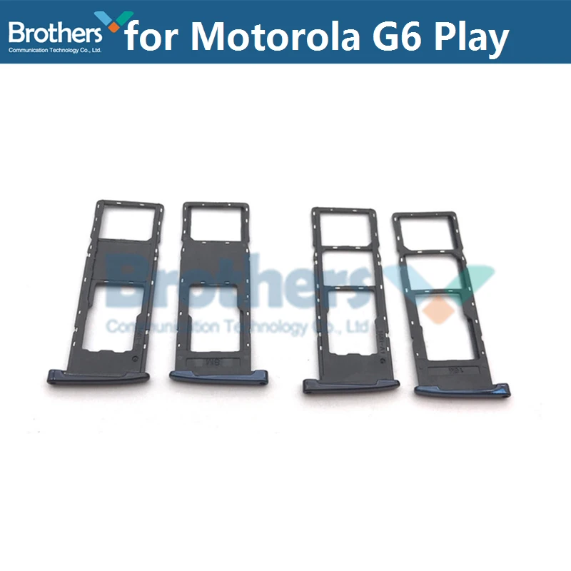 

SIM Card Tray for Motorola Moto G6 Play Dual SIM Card Slot Holder for Motorola G6 Play Single Micro SD Card Slot Tray 1pcs Black