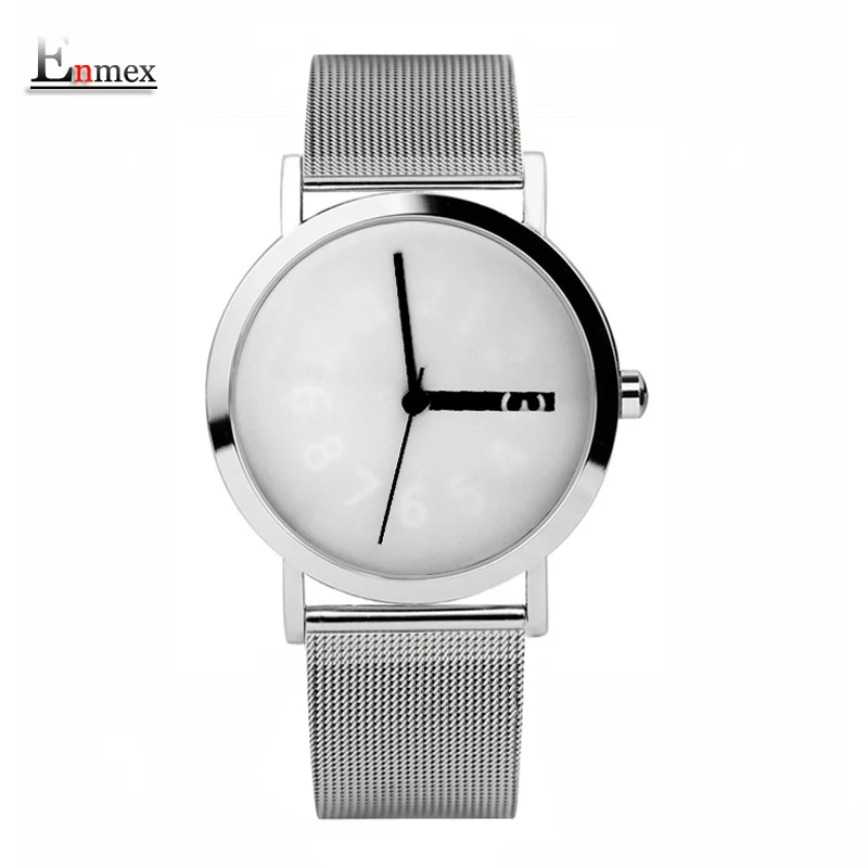Prix pour 2017 enmex creative conception montre-bracelet en acier en tricot frabic bande variable nombre heure main simple design de mode montres à quartz Prix pour 2017 enmex creative conception montre-bracelet en acier en tricot frabic bande variable nombre heure main simple design de mode montres à quartz