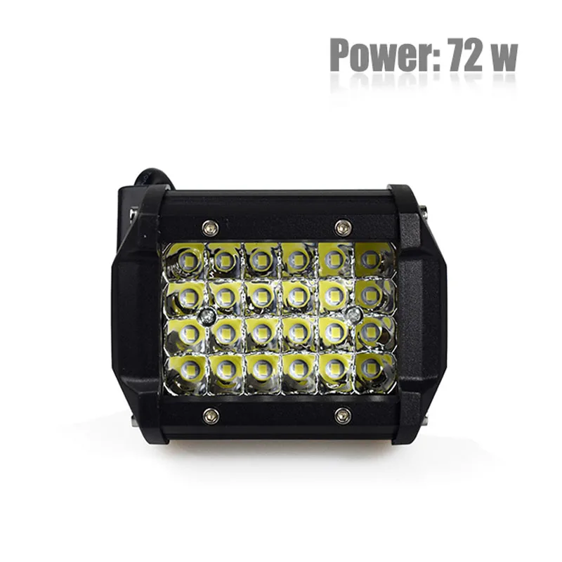 

ZTZPIE Car Led Spot Light Bar 72W Work Light Lamp LED Motorcycle Tractor Boat Off Road Truck Vehicle Spotlight 24 Beads