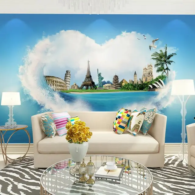 Modern 3D Stereoscopic Children's Room Wall Paper Photo Wallpaper Mural