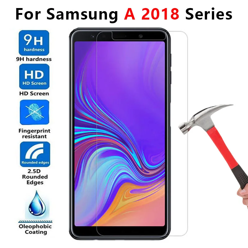 Защитное стекло для samsung A5 A6 A7 A8 Plus закаленное стекло для Galaxy A 5 6 7 8 5a 6a 7a 8a Защитная пленка для экрана телефона