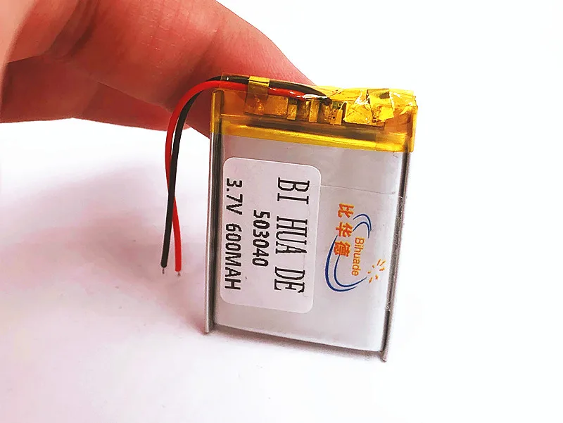 Полимерная батарея 600 mah 3,7 V 503040 умный дом MP3 колонки литий-ионная батарея для dvr, gps, mp3, mp4, DVD power bank, динамик