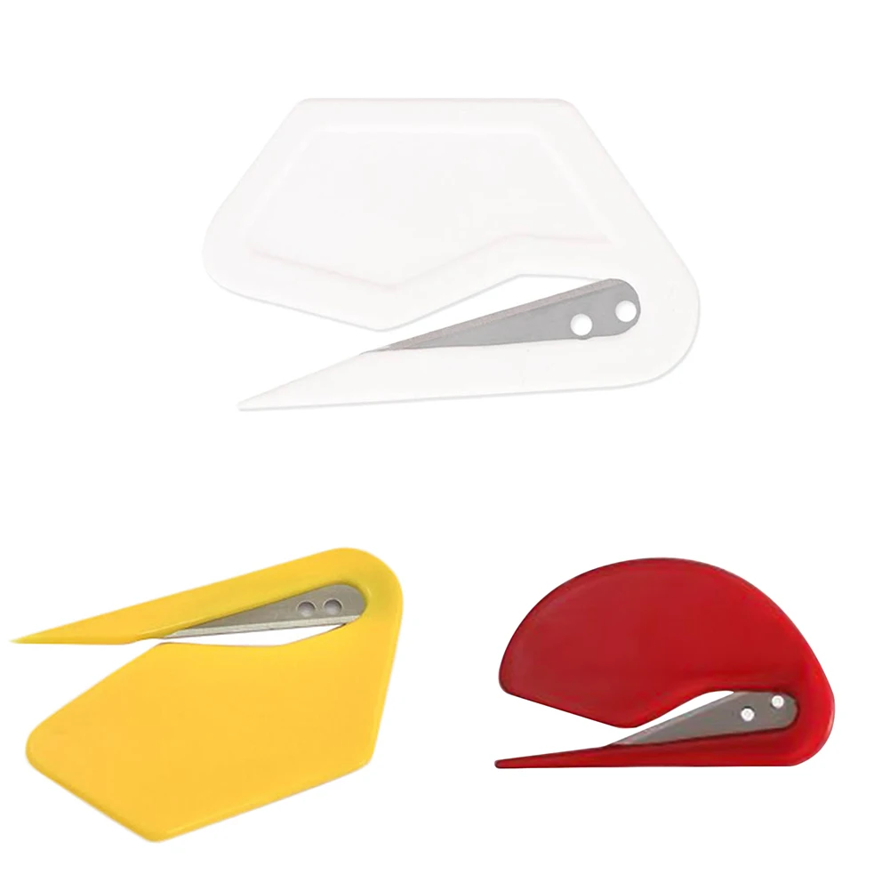 

Plastic Mini Letter Knife Letter Mail Envelope Opener Safety Paper Guarded Cutter Blade Office Equipment