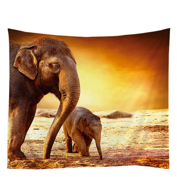 

beach elephant tapestry wall hanging 2018 new arrival hot sale sunset wand decoratie doek beach blanket mandala