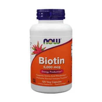 

Now Biotin 5000 mcg 120 pcs supports amino acid metabolism Free Shipping