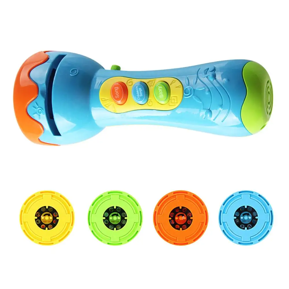 

Music Sound Light Projection Flashlight Children Educational Early Teaching Intelligent Music Enlightenment for Bbay