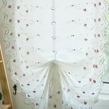 Трехмерная вышивка Роза шар хлопчато-бумажные занавески готовые занавески с воздушными шарами 65 см 85 см в ширину мульти-высота