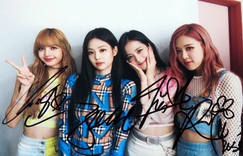 

hand signed BLACKPINK autographed group photo DDU-DU DDU-DU 4*6 K-POP 082018B