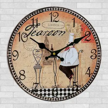 

Europe Retro Clock Creative living room American Cook clock Simple decorative clock Bedroom fashion quartz clock