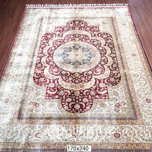 5,5 'x8' круглый цветочный ручной работы персидский ковер ручной переплетения шелковые ковры для дома