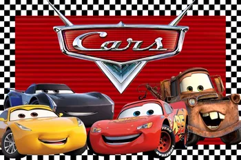 

Colorwonder Cars World Grand Prix Photo Background Car Racers 7x5ft Red Wall with Black and White Lattice Backdrop for Newborn