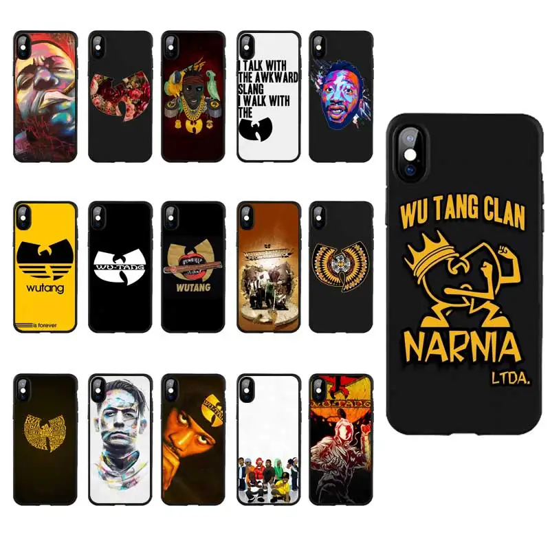 

M155 Wu Tang Killa Bees Hip Black Silicone Case Cover For Apple iPhone 11 Pro XR XS Max X 8 7 6 6S Plus 5 5S 5G SE
