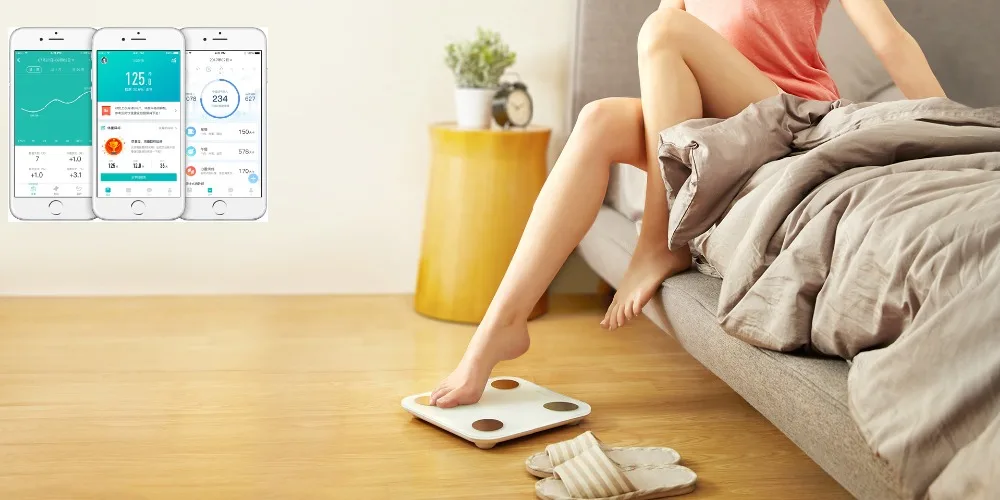 Xiaomi YUNMAI Mini 2 баланс смарт тела жира Вес весы английское приложение управление Скрытый светодиодный дисплей 0,5 67