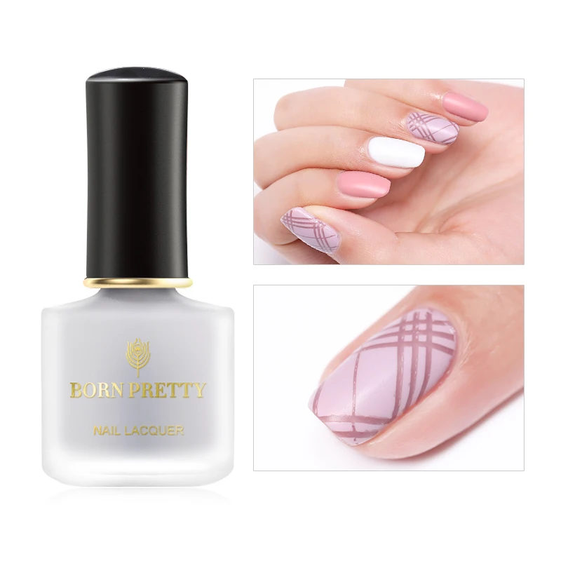 

BORN PRETTY 6ml Matte Top Coat Nail Polish Odorless Velvet Oil Nail Art Care Varnish Manicure Design