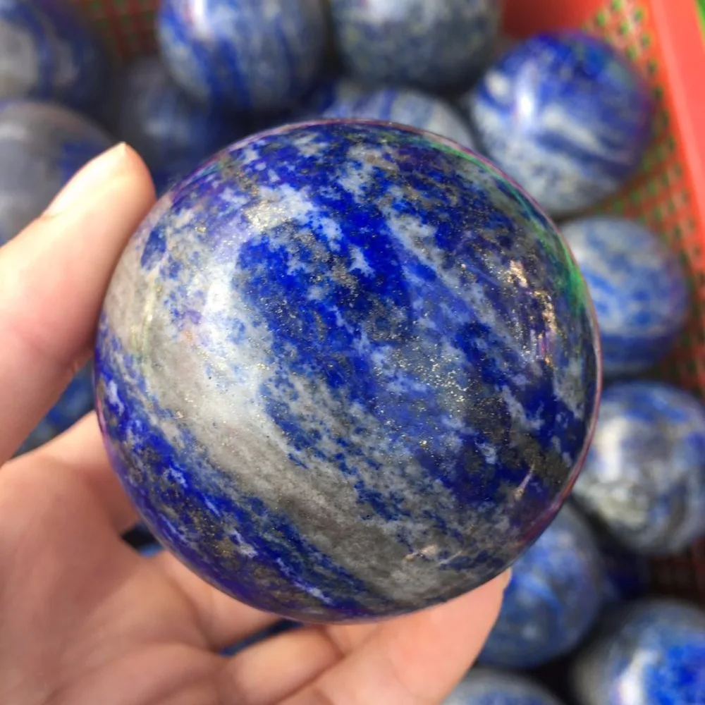 

55-60mm drop shipping Natural lapis lazuli Crystal gemstone sphere meditation reiki healing lapis lazuli crystal ball for decor