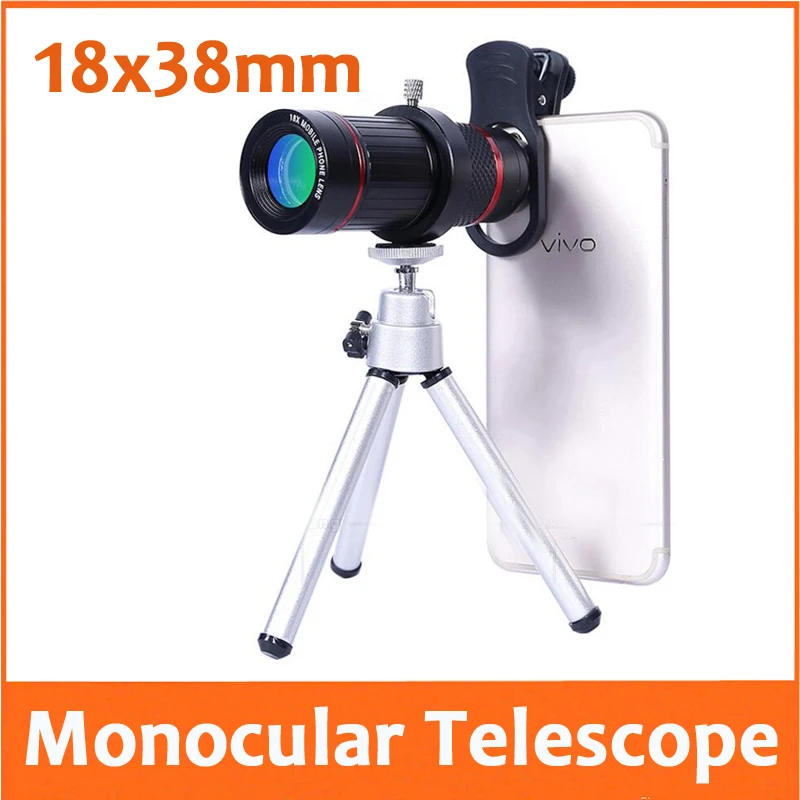 18X 38mm Outdoor Monocular Telescope with mobile phone