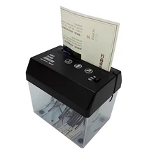 Mini USB Electric Shredder A6 Paper Documents Cutting Machine Tool School Office Home Desktop Stationery Strip-cut Black