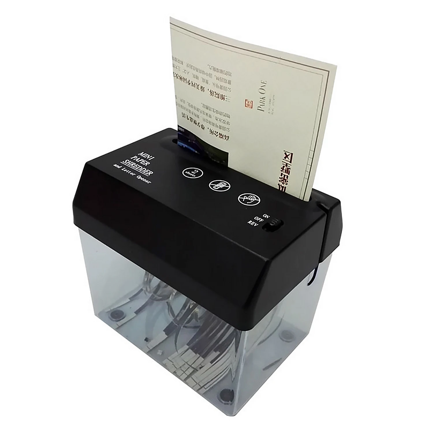 

Mini USB Electric Shredder A6 Paper Documents Cutting Machine Tool School Office Home Desktop Stationery Strip-cut Black