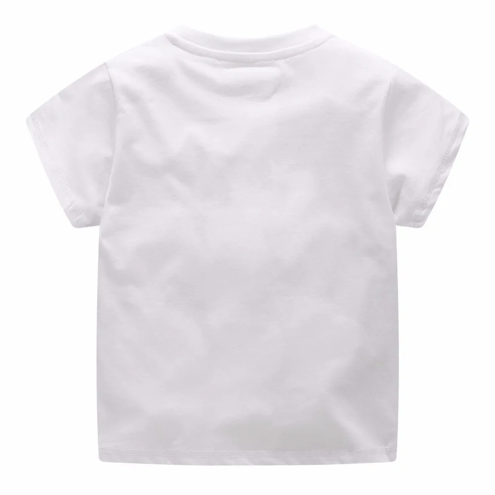 Детская летняя одежда футболка для маленьких мальчиков хлопковая футболка с короткими рукавами с изображением монстра-печенья детская повседневная спортивная футболка для мальчиков 2-7Y 125