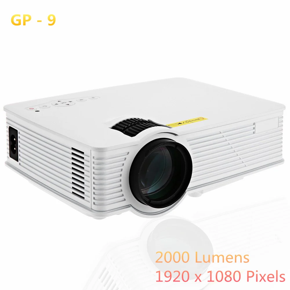  GP9 2000 lumens LED Projetor Full HD 1080P Portable USB Cinema Home Theater Pico LCD Video Mini Projector Beamer GP-9 Proyector 