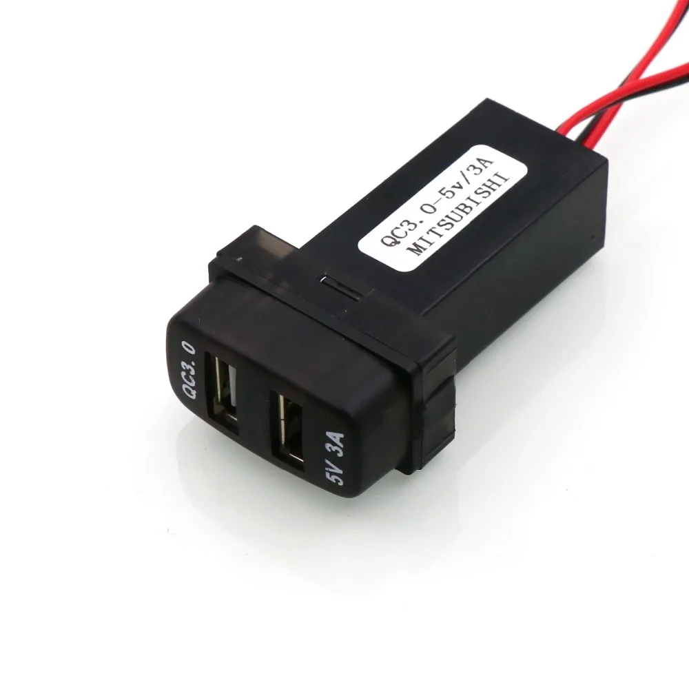 QC3.0+5V 3A USB Interface Socket Fast Car Charger,Quick Charge Car Charger Use for Mitsubishi,asx,lancer,outlander,pajero
