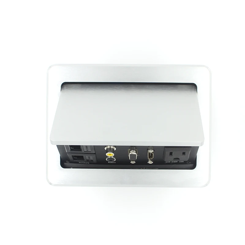 JOHO 15A настольная розетка всплывающая US Socket 2 Datas VGA HDMI аудио L и R вставляет