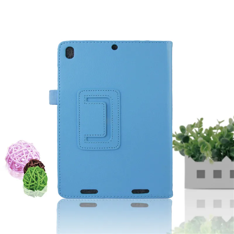 Личи из искусственной кожи чехол подставка Тонкий чехол для Xiaomi Mi Pad1 для Xiaomi Mi Pad 1 планшетный ПК чехол для Xiaomi Mi Pad 1 7,9 дюймов+ стилус - Цвет: Синий