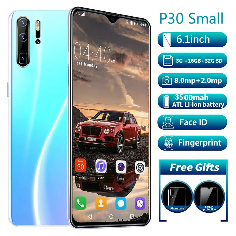 

Raysray P30 Small 3G CellPhone 3G RAM+16GB ROM 3500mAh Mobile Phone android 8MP+2MP smart phone Dual SIM Cards Face Recognition