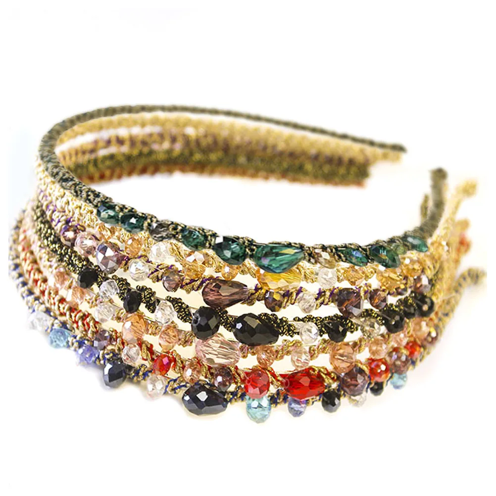 

ETEREAUTY 7PCS Styling Tools Girls Women Jewel Headbands Bejeweled Sparkle Headbands Set Headband Hairband Hair accessories