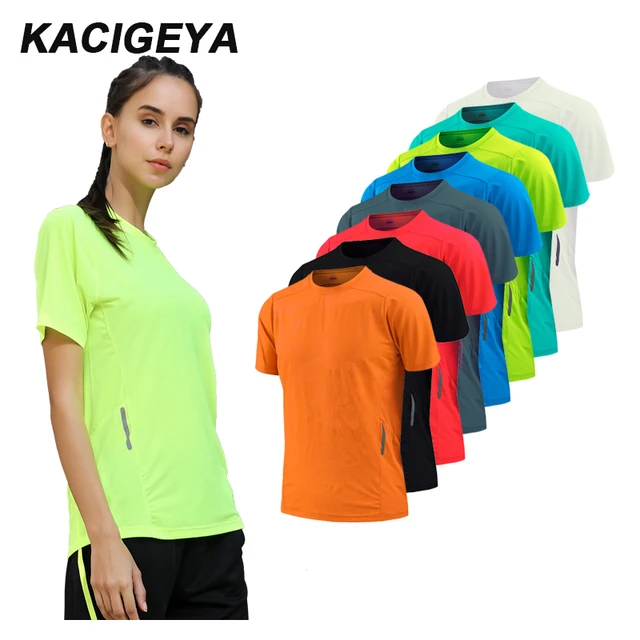 US $6.59 Women Dry Quick Short Sleeve Slim Sport T Shirt Gym Jerseys Fitness Shirt Trainer Running Tshirts 