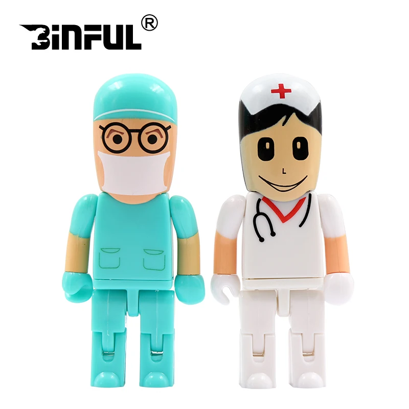 Best gift pendrive cartoon U Disk Doctor USB flash drive 16gb Nurse memory stick 4gb 8gb cute 32gb 64gb pen drive new arrival 