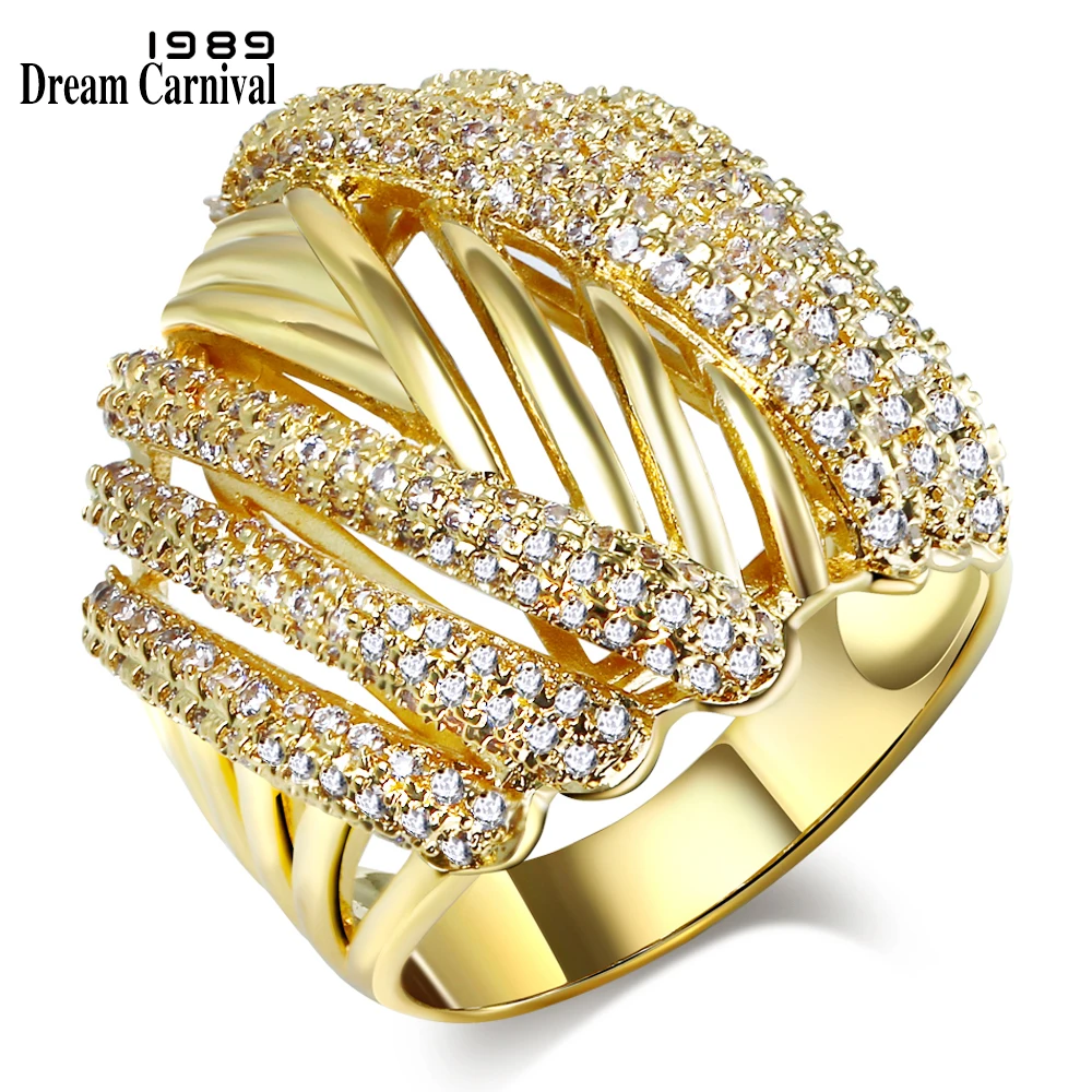 

DreamCarnival 1989 Trendy style Hot item White Zircon Jewelry zirconia Accessories Ladies Love gift Wedding Bridal Rings SJ23066